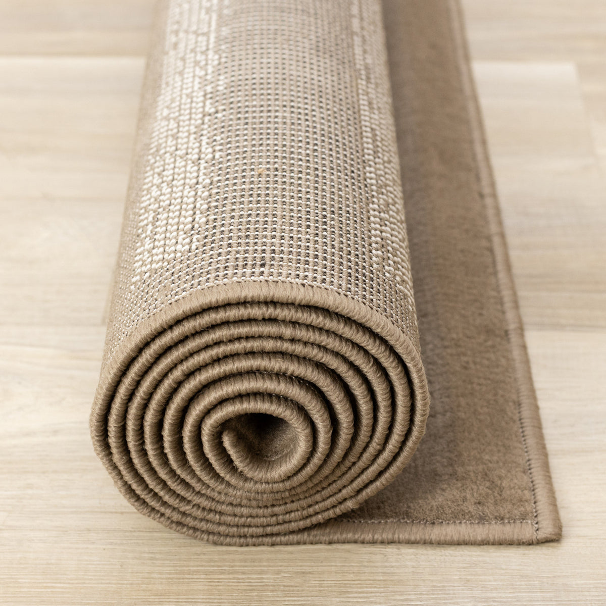 Functional Contemporary Lines Area Rug - 7' X 10' - Brown/Cream