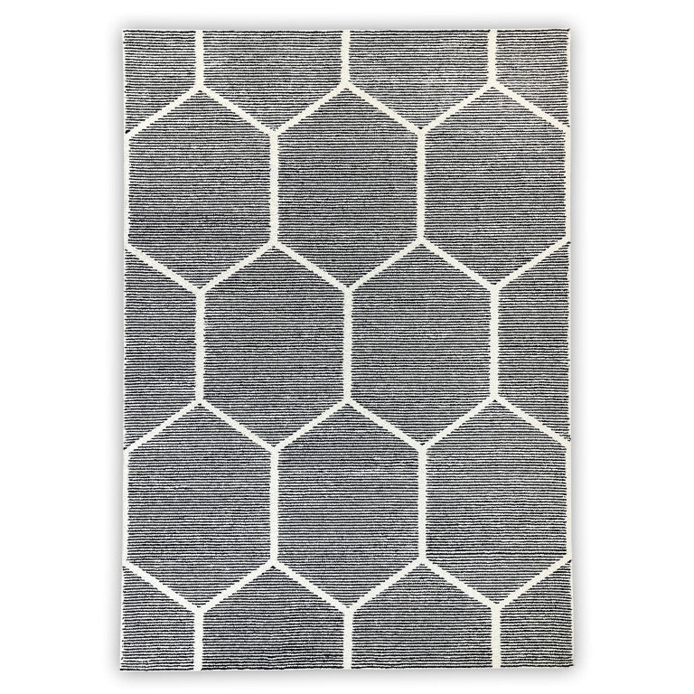 Joris Geometric Rug - 5' x 8' - Black