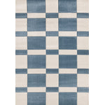 Finley Modern Geometric Area Rug - 5' X 8' - Blue/White