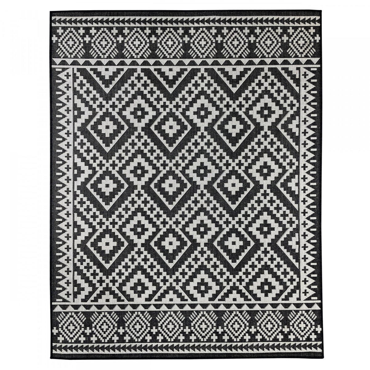 Cabana Tribal Indoor/Outdoor Rug - 3' x 5' - Black
