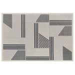 Assia Modern Outdoor Rug - 8' x 10' - Grey/Black
