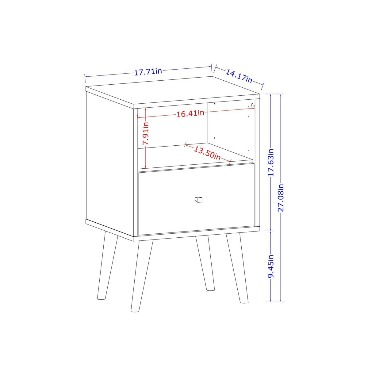 Lekedi I Night Table - White