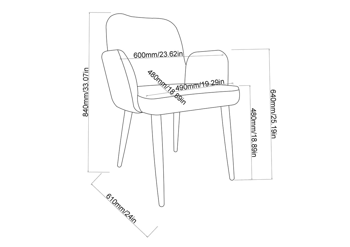 Wynn Dining Chair - Beige - Set of Two