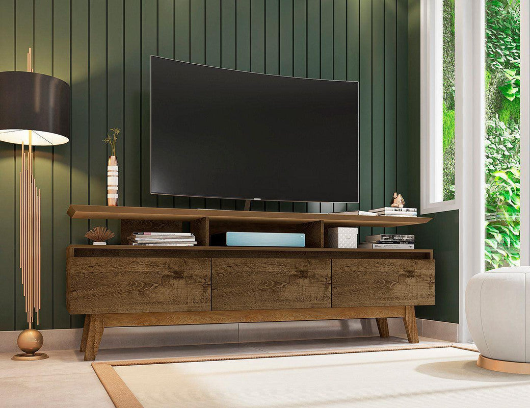 Osnabruck 71" TV Stand - Rustic Brown