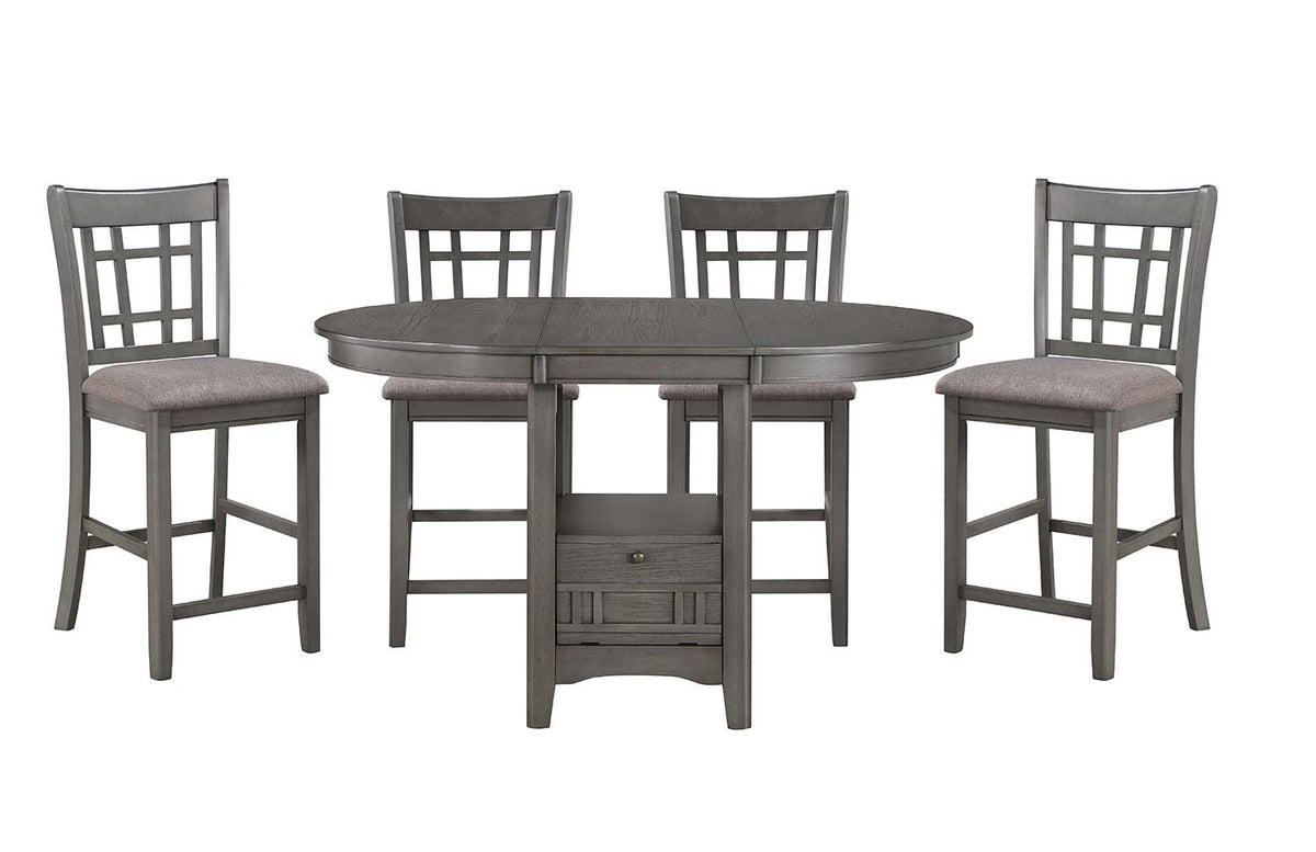 Freda Extendable Counter Height Dining Table - Grey