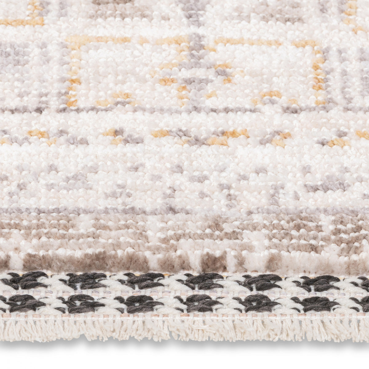 Poetic Bordered Rug - 5' x 7' - Antique White/Brown