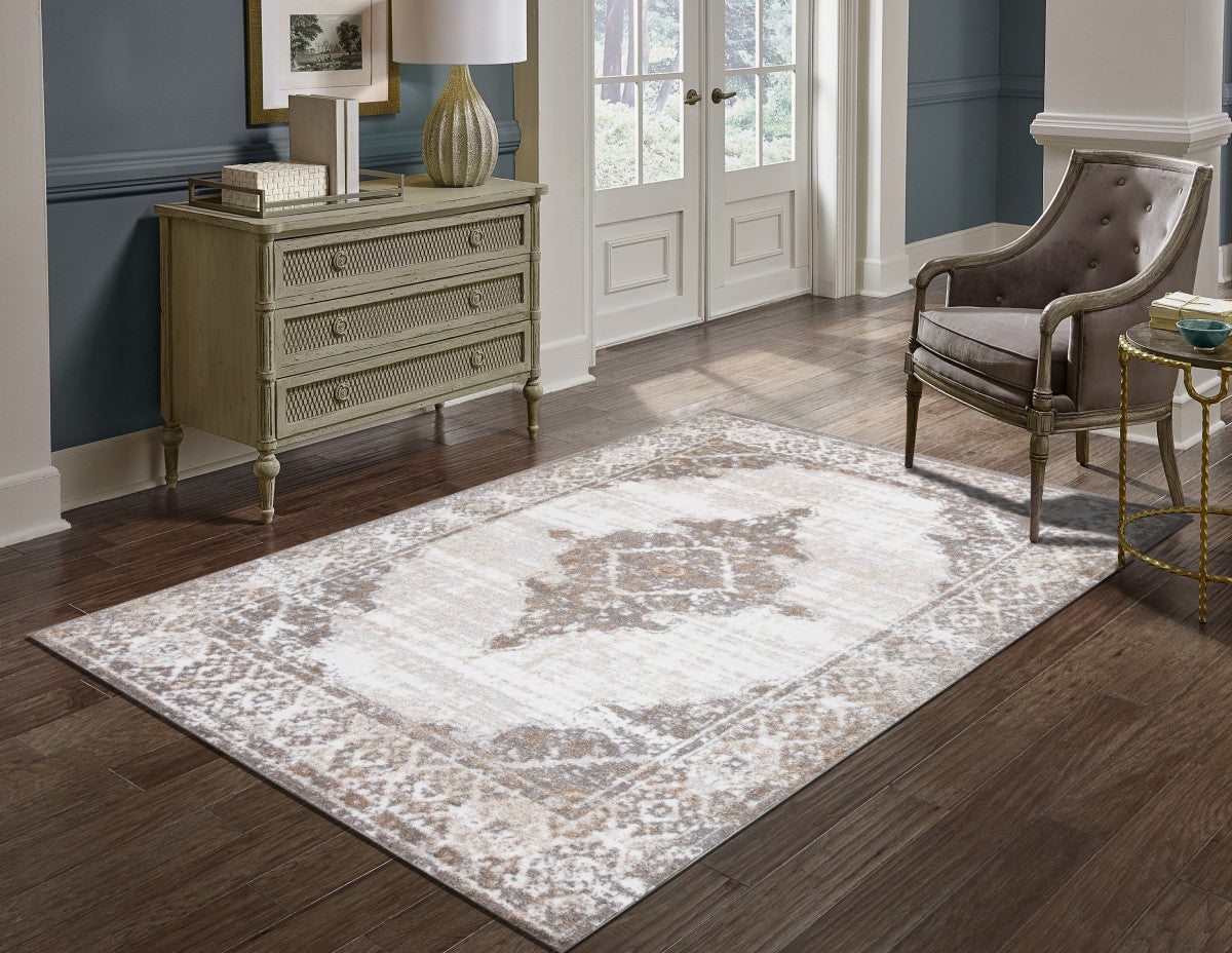 Uptown 7' X 9' Area Rug - Grey/Cream