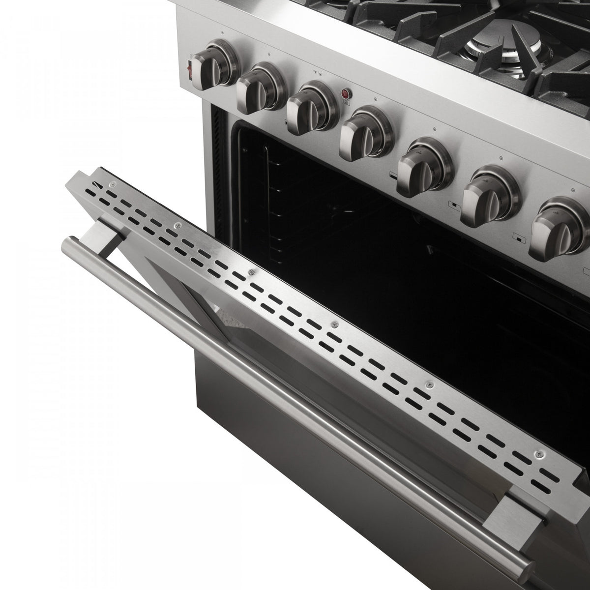 Forno Premium Stainless Steel Kitchen Package with 36" Dual Fuel Range, French Door Refrigerator and Dishwasher - FBDL-004-02CAUS