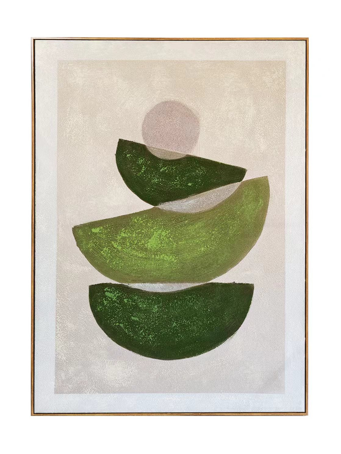 Whimsical Touches Textured Wall Art - Green and Beige