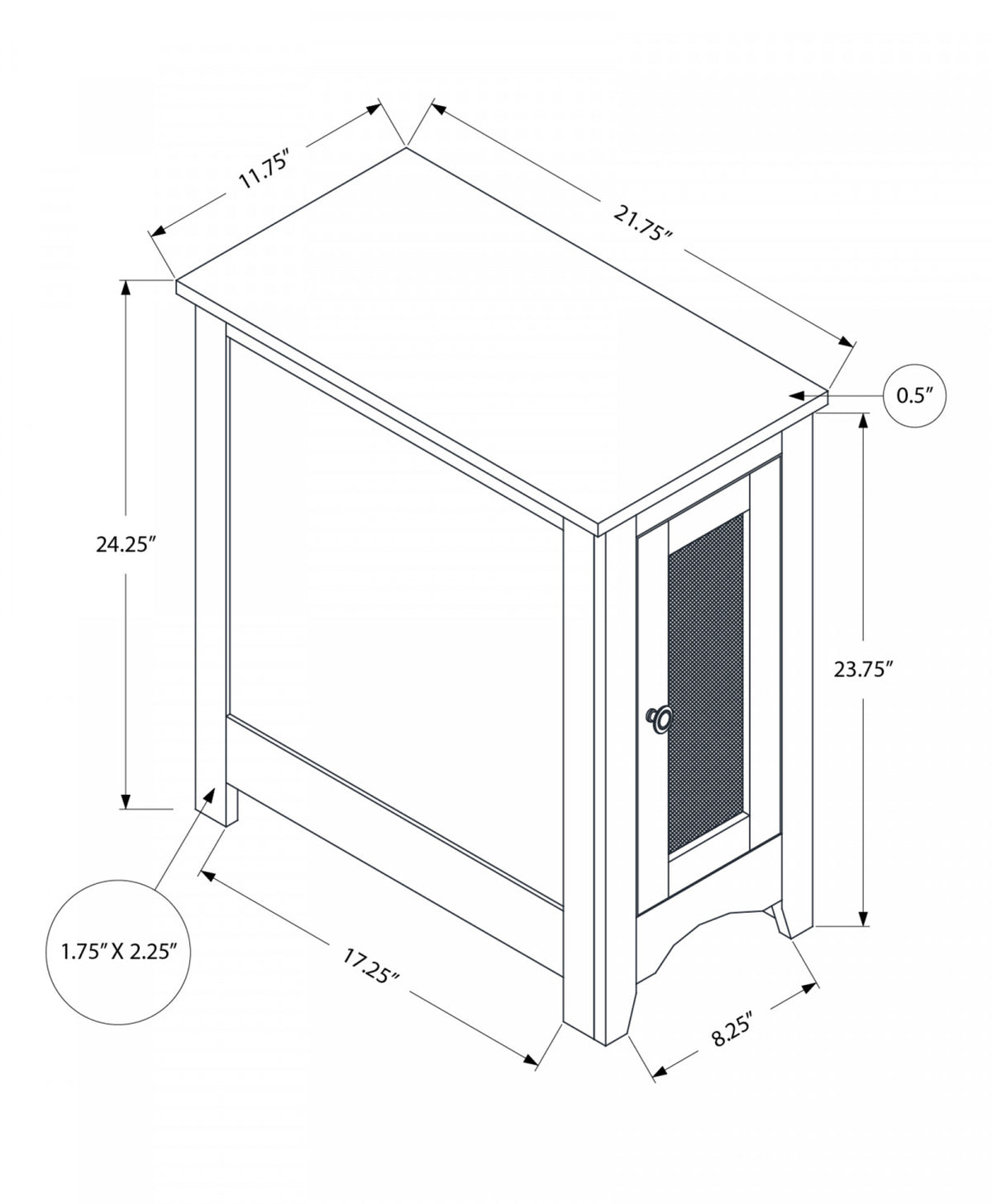 Velo Side Table - Grey