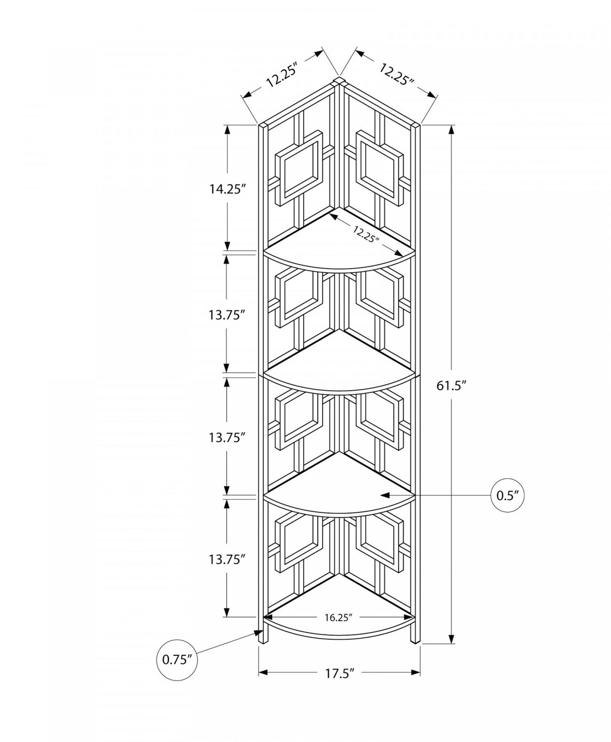 Venn Bookcase - White
