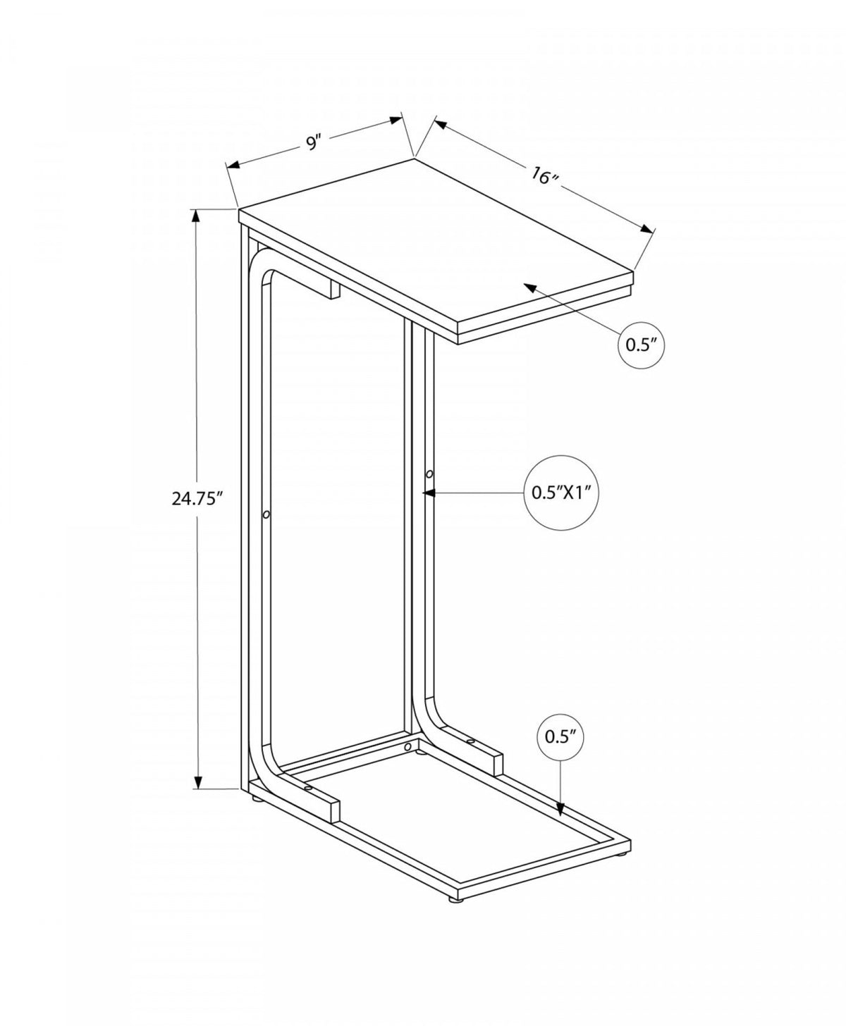 Elyan Side Table - White