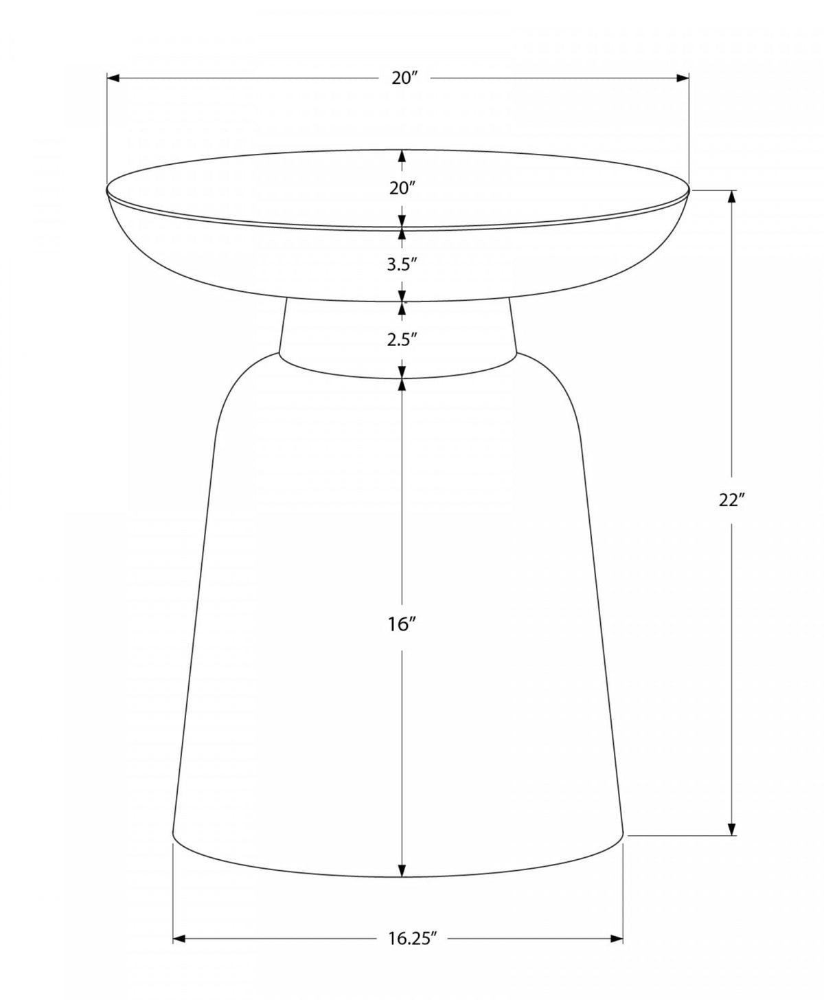 Daxi Side Table - Chrome