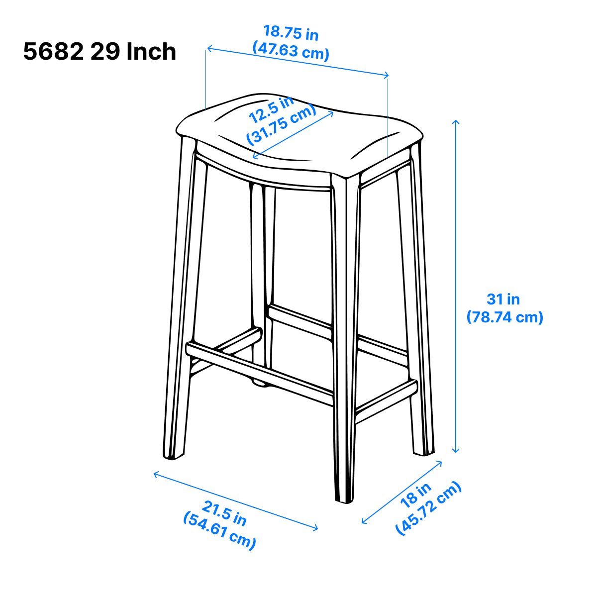 Ordway Bar Stool - Red