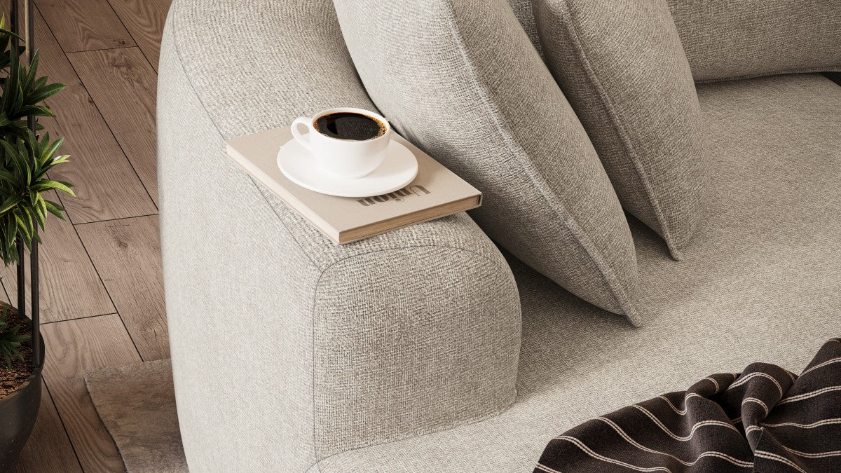 Jade All Foam Sectional - Beige