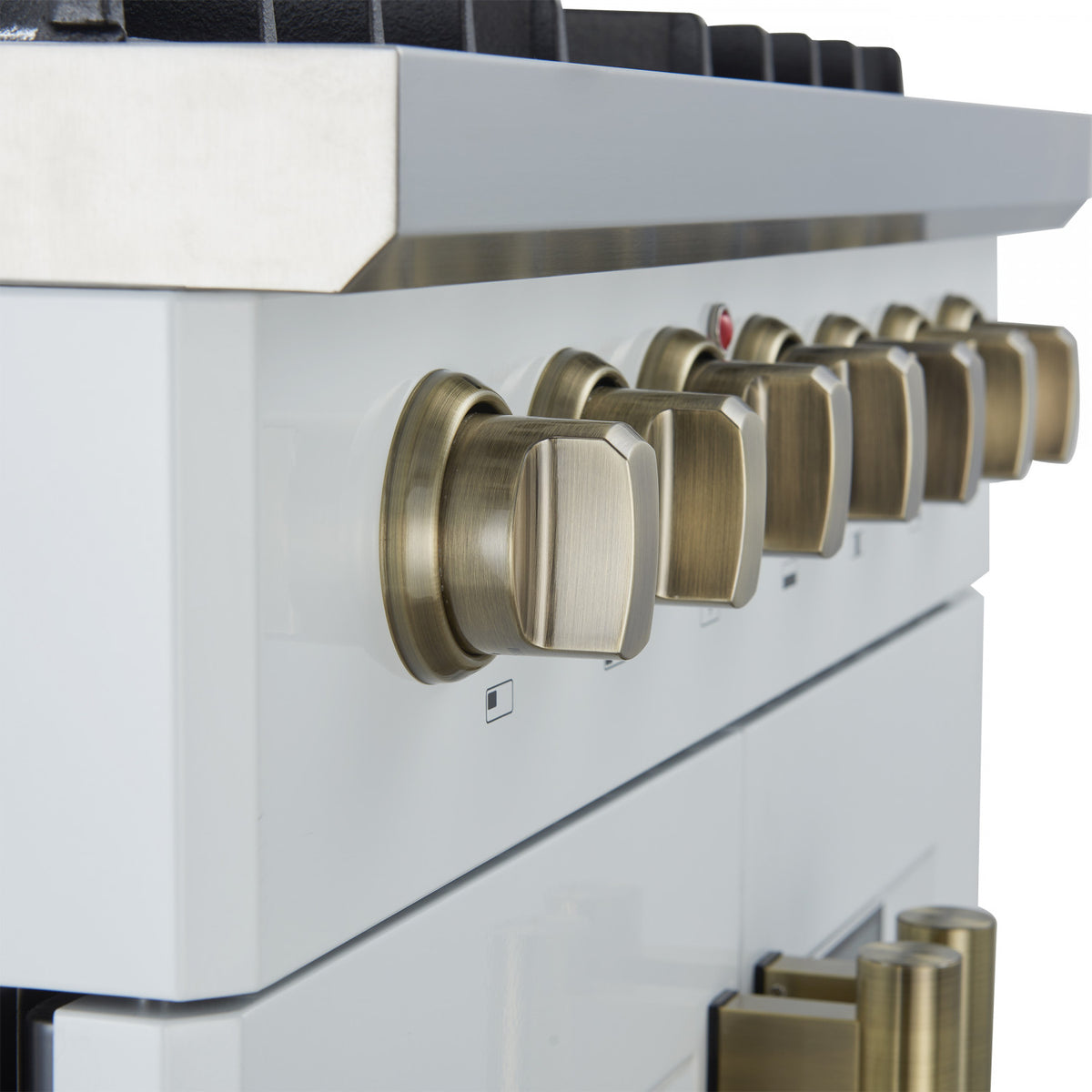 Forno Galiano 30" White French Door Dual Fuel Range With True Convection (4.32 Cu. Ft.) - FFSGS6356-30WHT