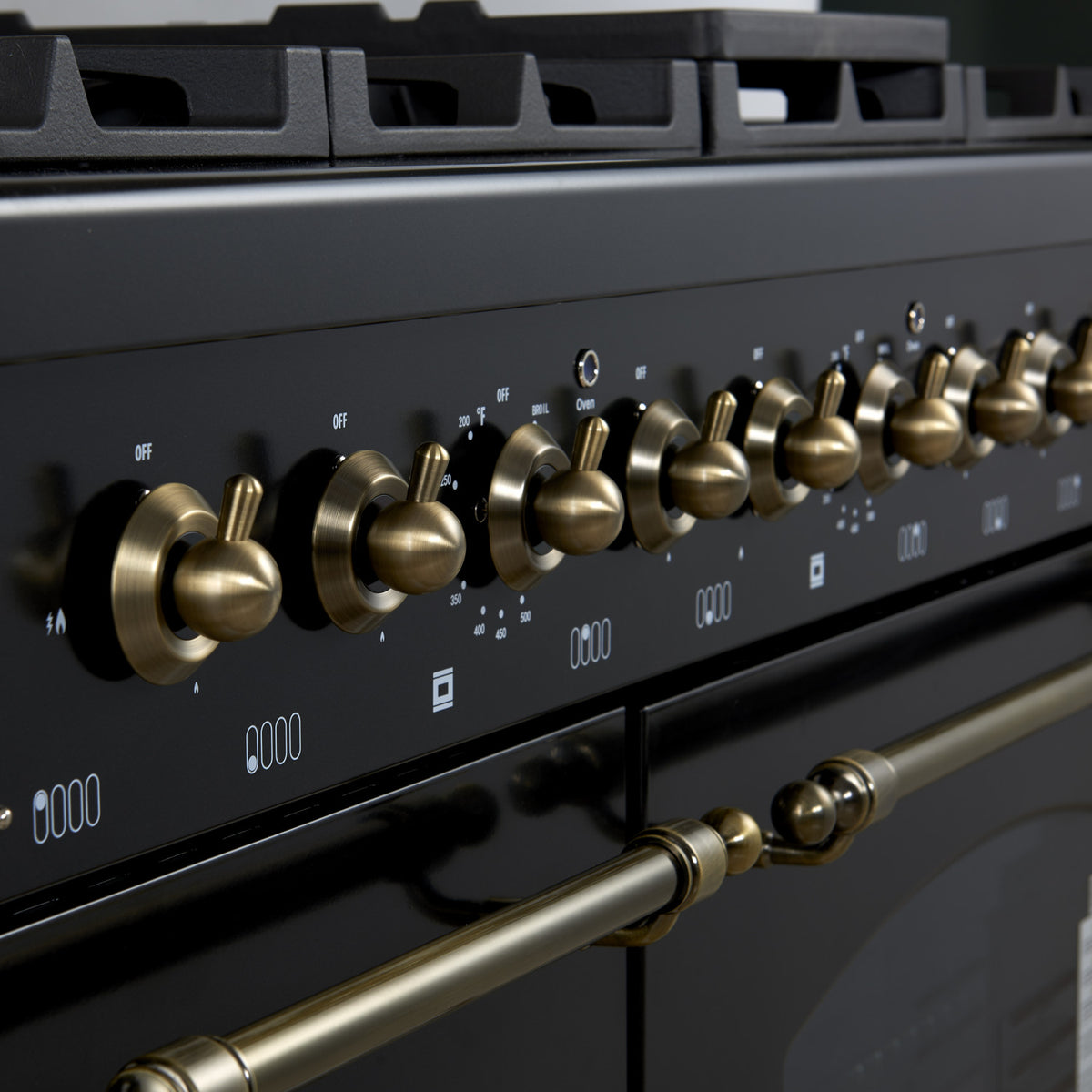 Forno Antico 48" Black Freestanding Dual Fuel Double Oven Range (5.5 Cu. Ft.) - FFSGS6113-48BLK