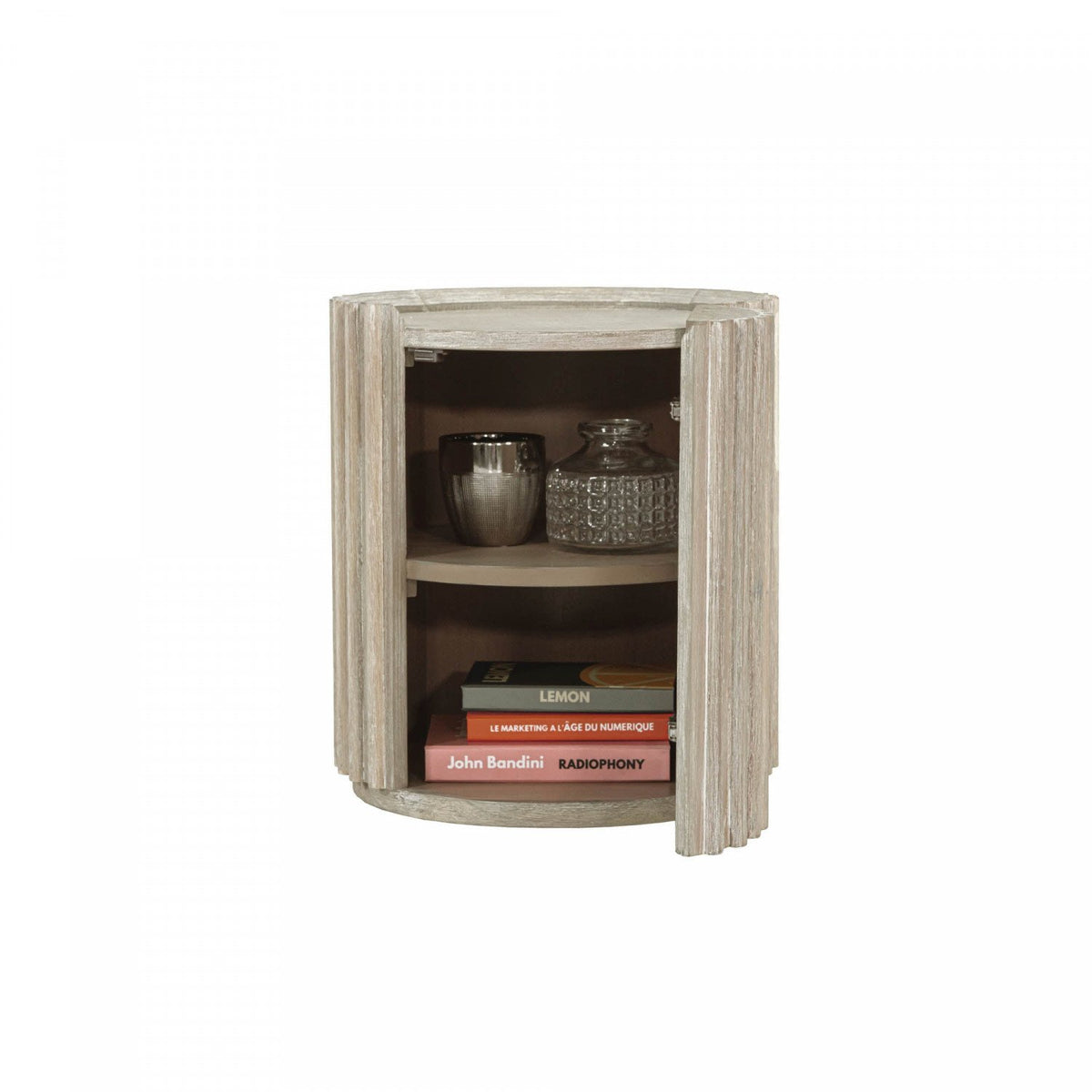 Humbach Side Table - White Washed Natural