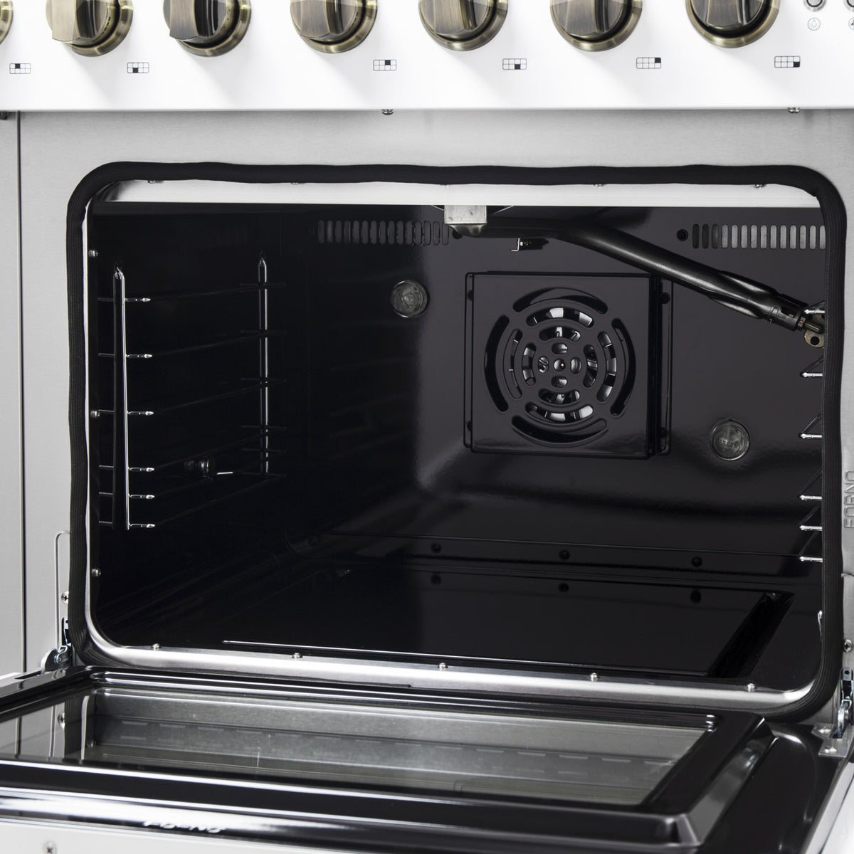 Forno Galiano 48" White Freestanding Double Oven Gas Range (6.58 Cu. Ft.) - FFSGS6444-48WHT