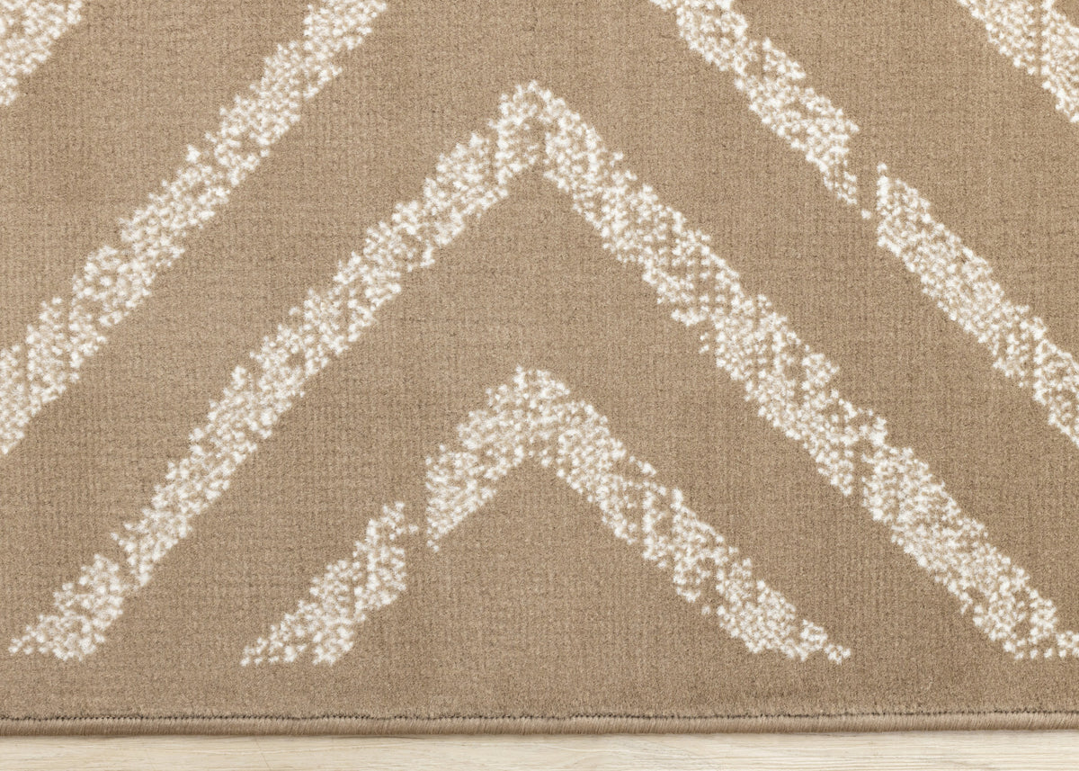 Functional Contemporary Lines Area Rug - 7' X 10' - Brown/Cream