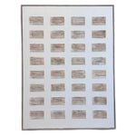 Rustic Charm Textured Geometric Raised Horizontal Squares Design Art - Brown, Beige