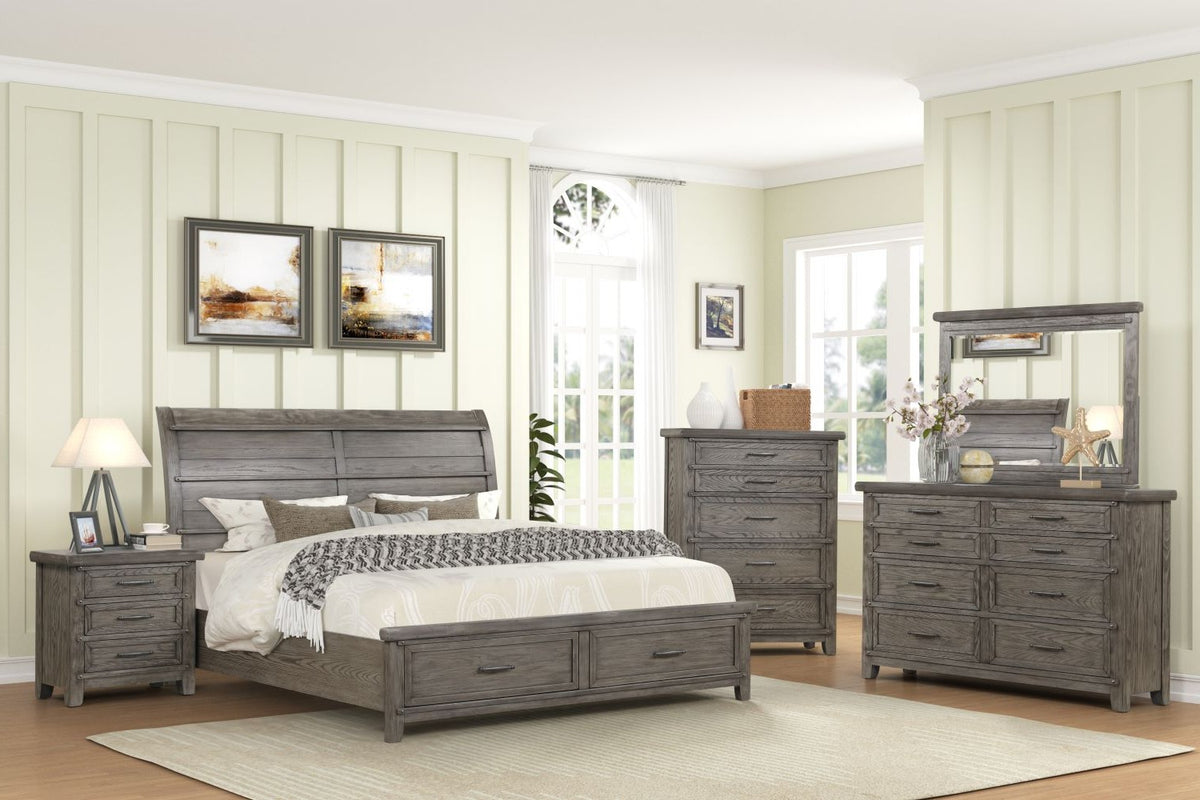 Dahlia 5-Drawer Chest - Grey