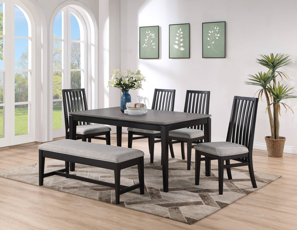 Isadora Dining Table - Black, Grey
