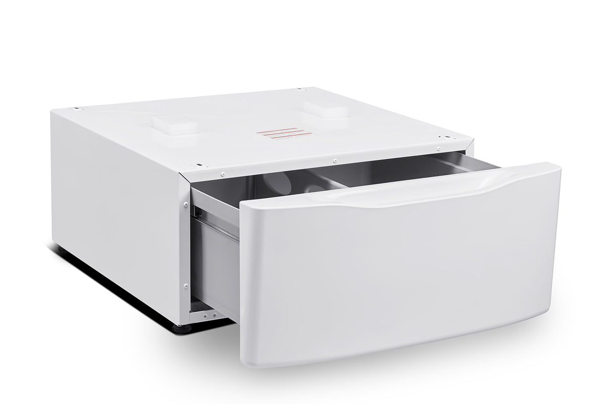 L2 White 27" Laundry Pedestal and Storage Drawer for L2 Front-Load Washer and Dryer - TLP1WW