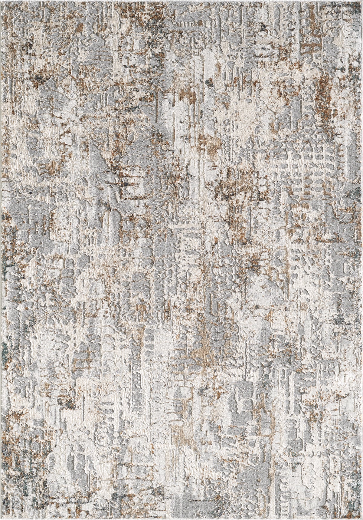 L2 Decor Emojy Area Rug 8' x 11' - Dark Grey, Cream