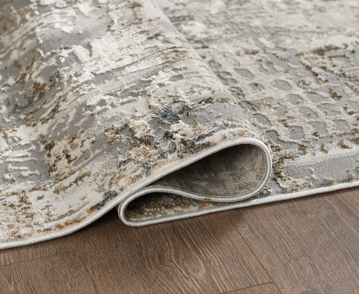 L2 Decor Emojy Area Rug 8' x 11' - Dark Grey, Cream