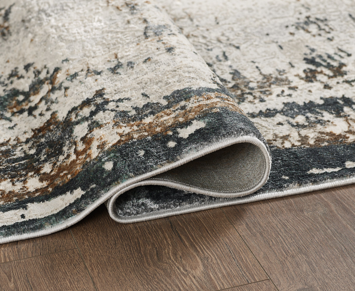 L2 Decor Emojy Area Rug 7' x 10' - Cream, Grey