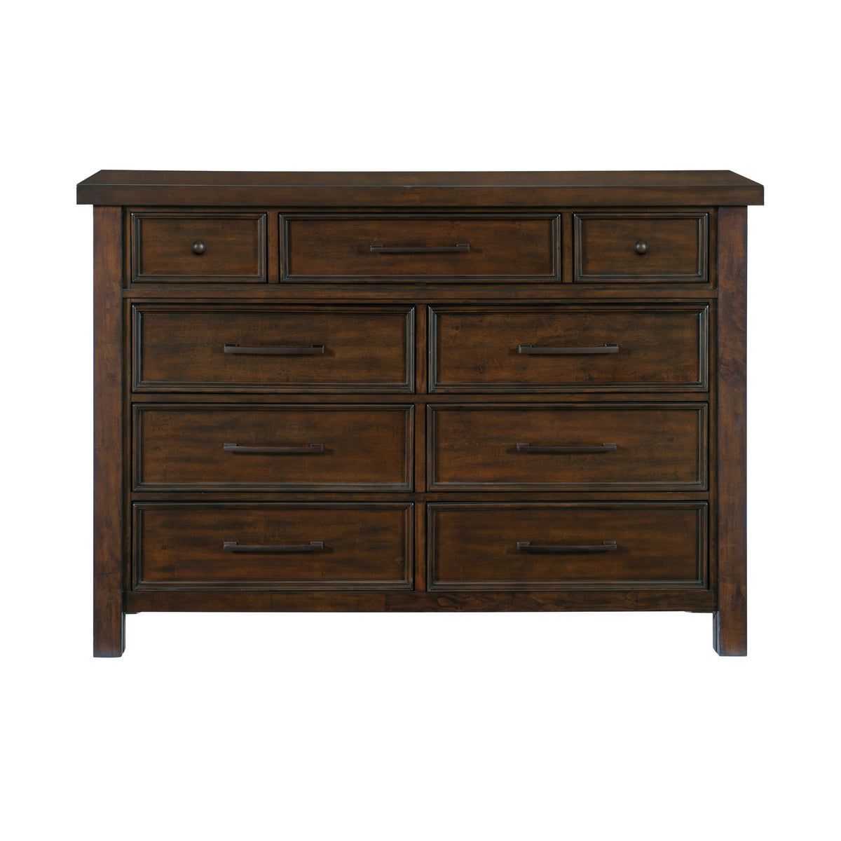 Eden 9-Drawer Dresser - Dark Brown