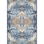 L2 Decor Emojy Area Rug 7' x 10' with Underpad - Blue