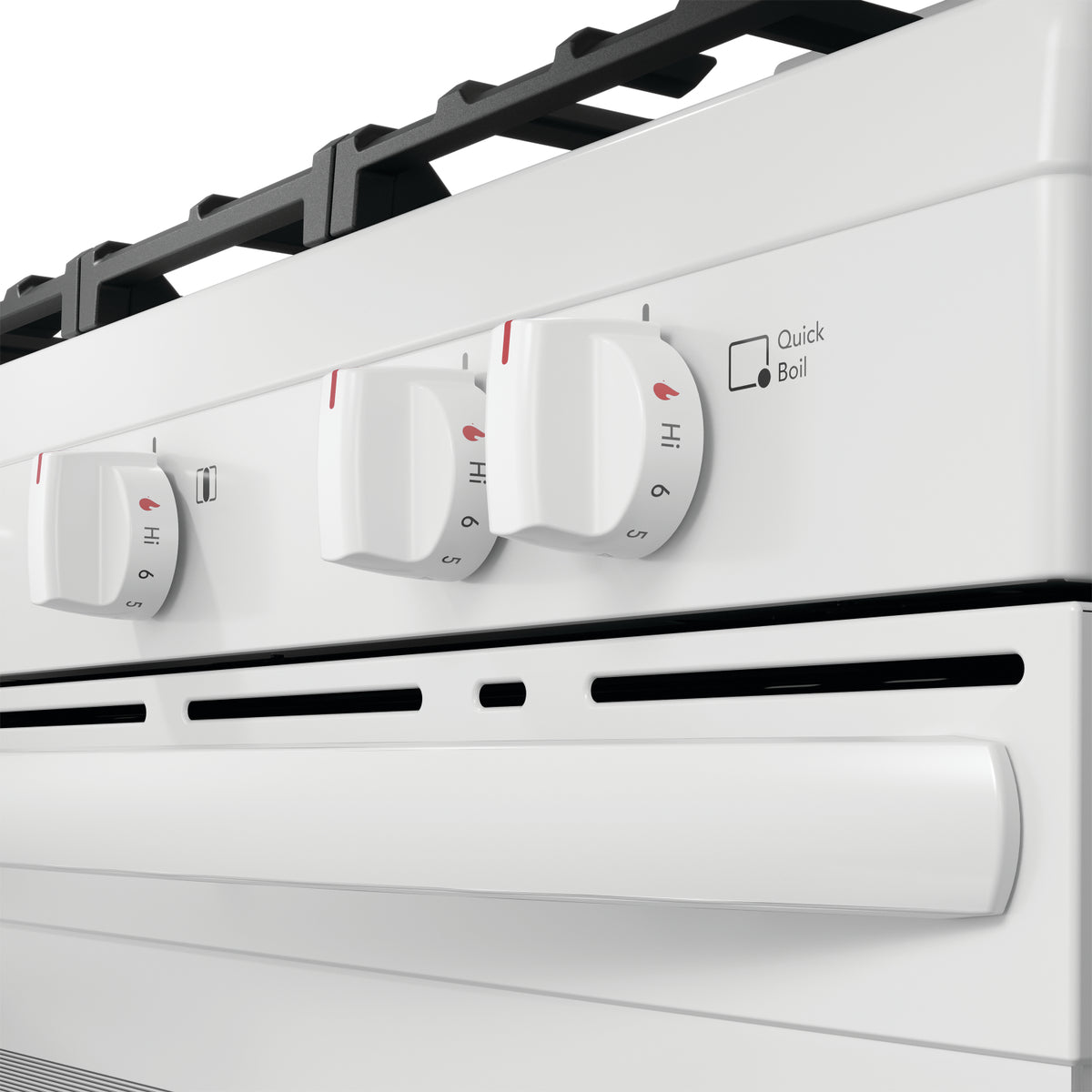 Frigidaire White 30" Gas Range with Quick Boil and Even Baking Technology (5.1 Cu. Ft) - FCRG3062AW