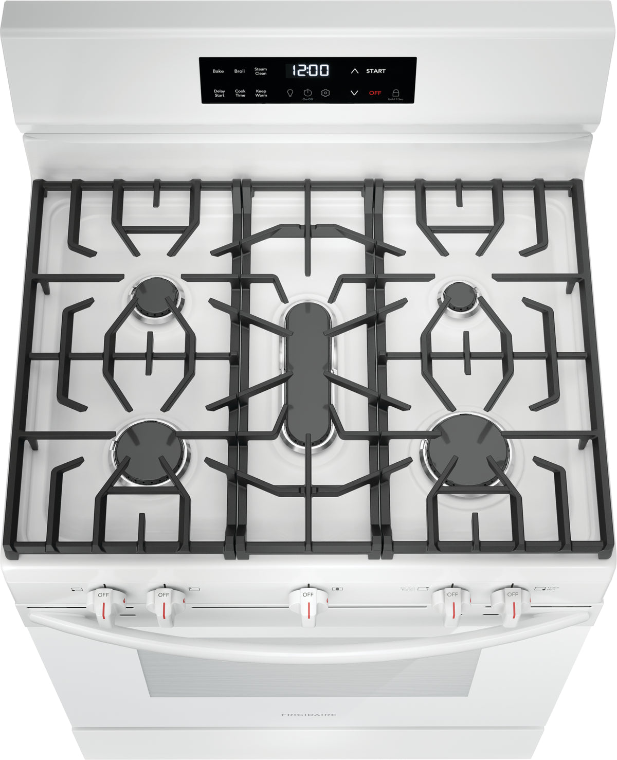 Frigidaire White 30" Gas Range with Quick Boil and Even Baking Technology (5.1 Cu. Ft) - FCRG3062AW