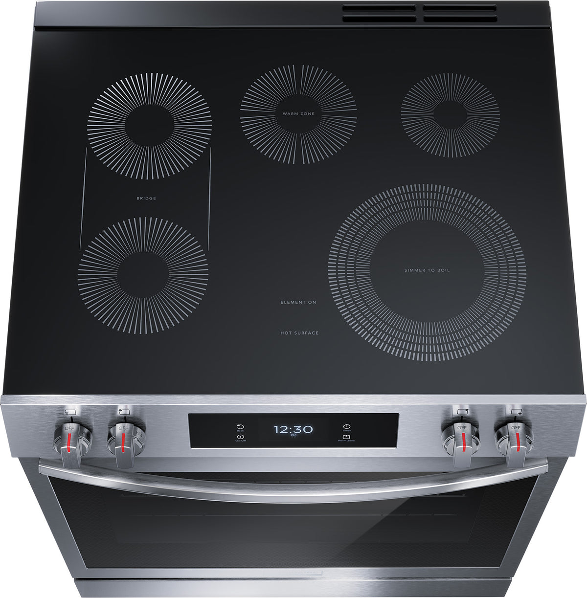 Frigidaire Gallery Smudge-Proof Stainless Steel 30" Front Control Electric Range with Total Convection (6.2 Cu. Ft) - GCFE306CBF