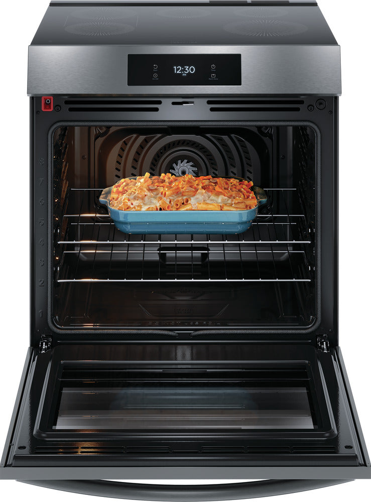 Frigidaire Gallery Smudge-Proof Black Stainless Steel 30" Front Control Induction Range with Total Convection (6.2 Cu. Ft.) - GCFI306CBD