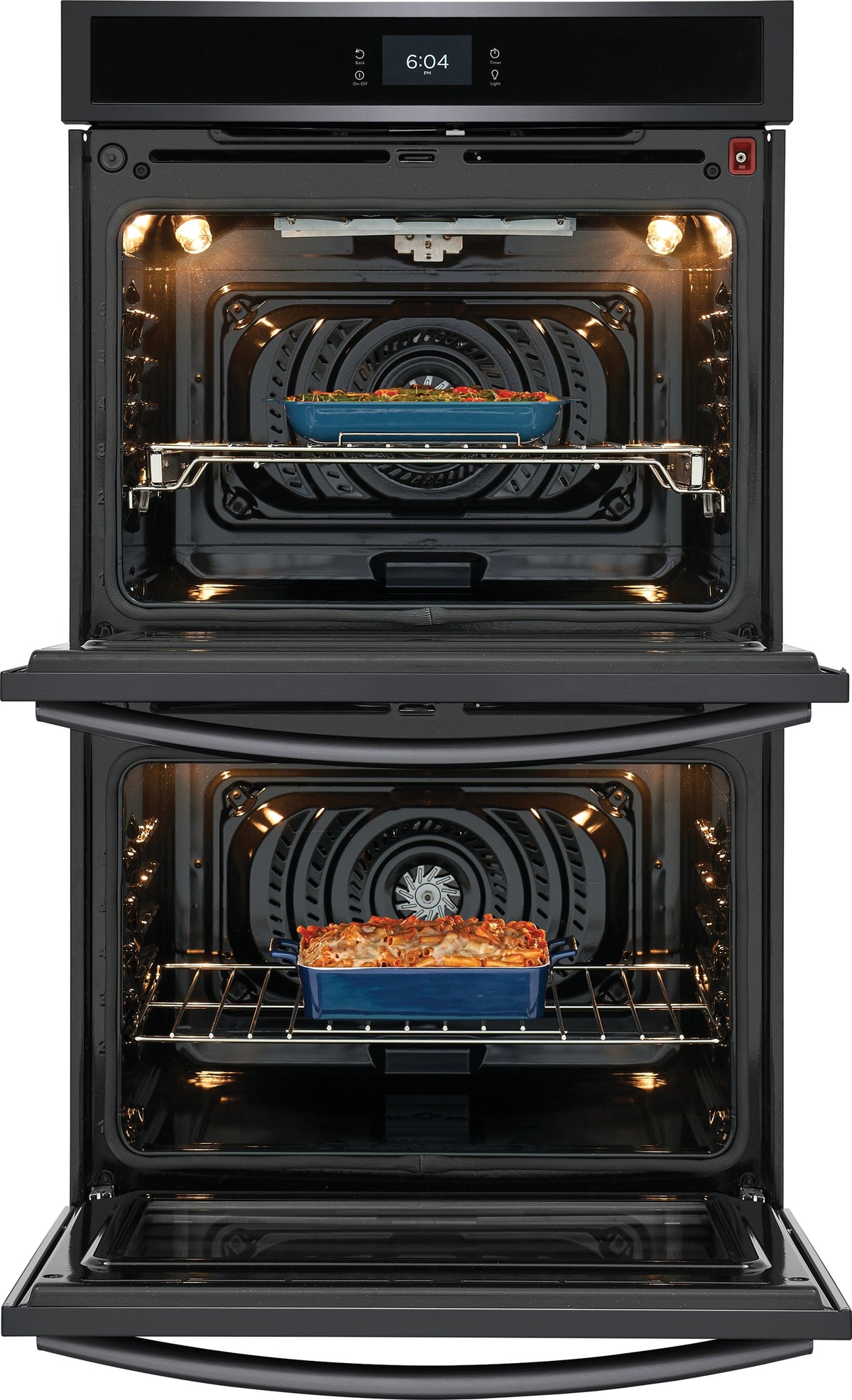 Frigidaire Gallery Smudge-Proof Black Stainless Steel 30" Double Wall Oven with Total Convection (10.6 Cu. Ft) - GCWD3067AD