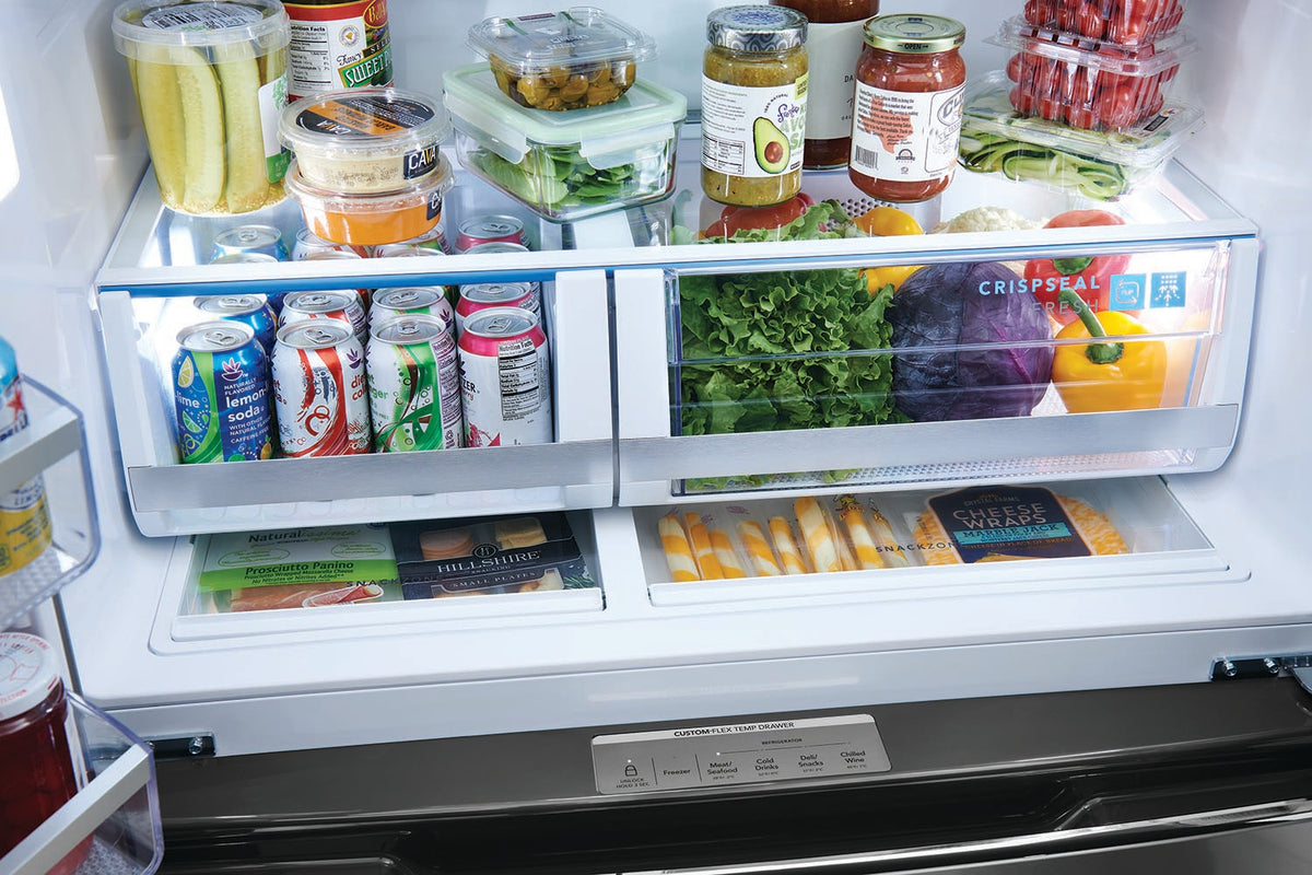 Frigidaire Gallery 36" 21.5 Cu. Ft. Smudge-Proof® Black Stainless Steel Counter-Depth 4-Door French Door Refrigerator - GRMC2273CD