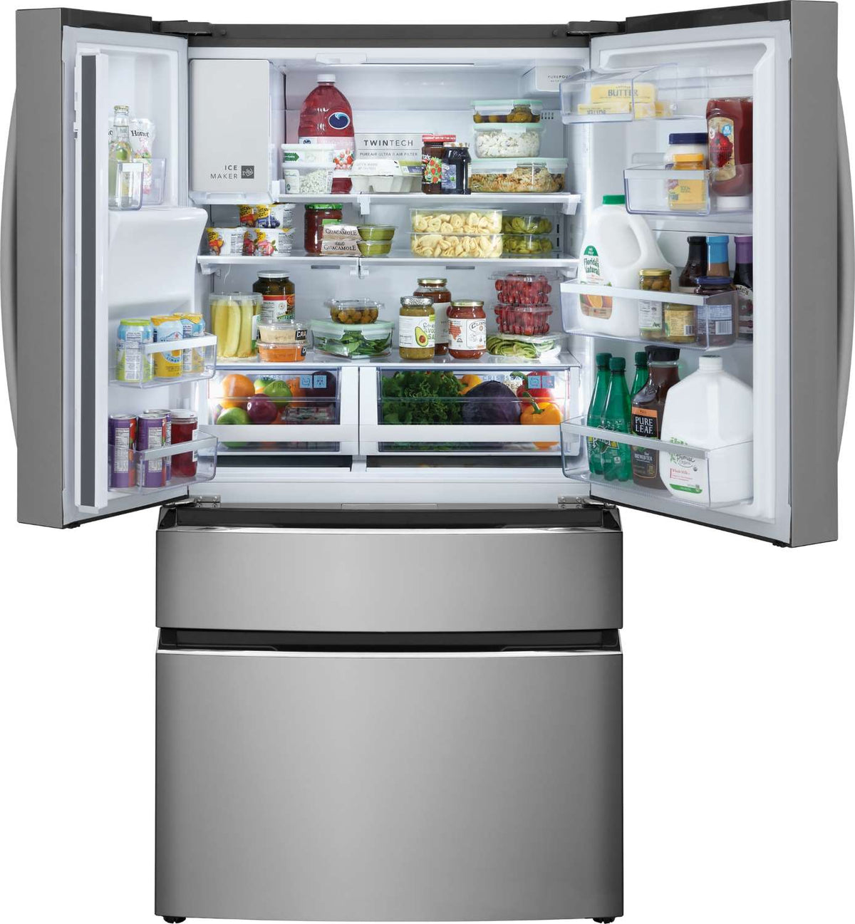 Frigidaire Gallery 36" 26.3 Cu. Ft. Smudge-Proof® Stainless Steel 4-Door French Door Refrigerator - GRMS2773AF