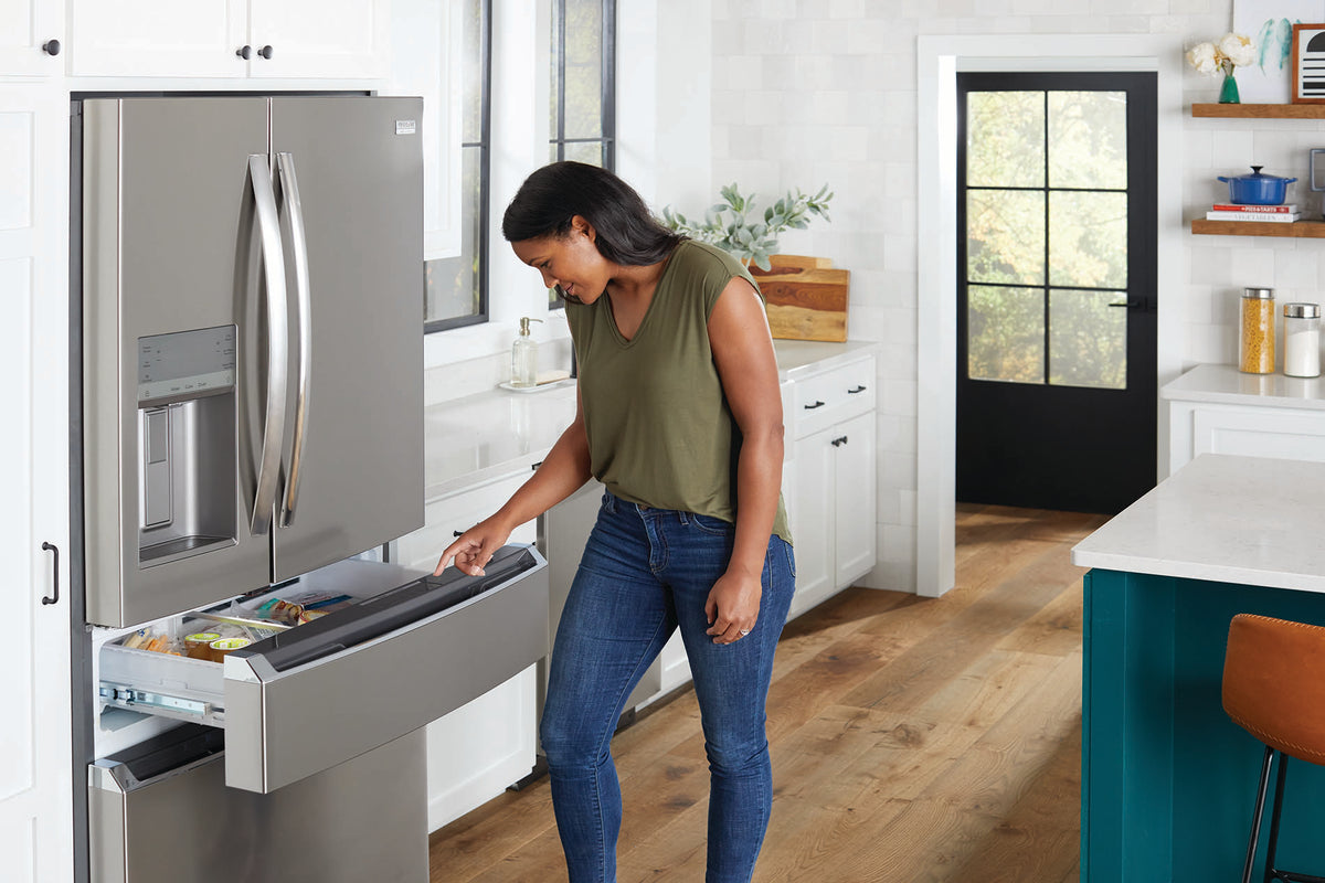 Frigidaire Gallery 36" 21.5 Cu. Ft. Smudge-Proof® Stainless Steel Counter-Depth 4-Door French Door Refrigerator - GRMC2273CF