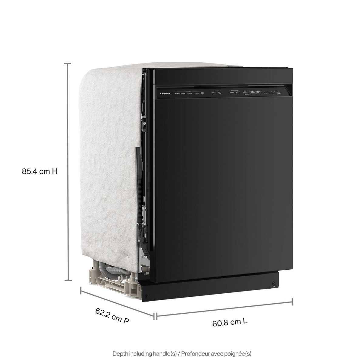 KitchenAid Black Dishwasher (47 dBA) - KDFS224SBL