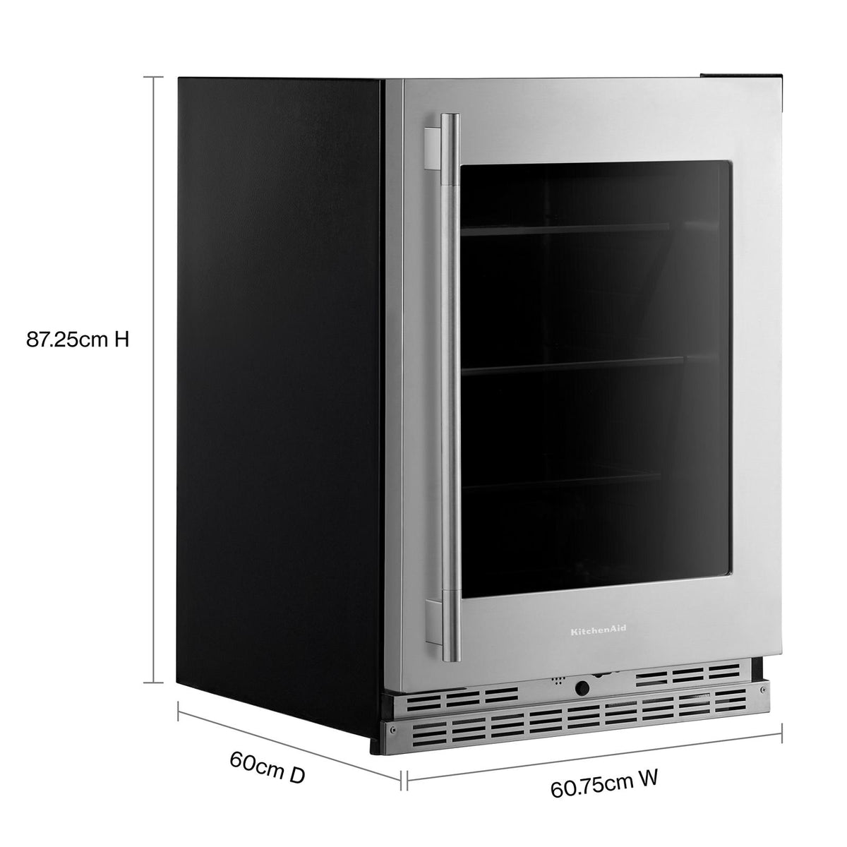 KitchenAid 24" 5.2 Cu. Ft. PrintShield Stainless Steel Undercounter Refrigerator - KURR524SPS