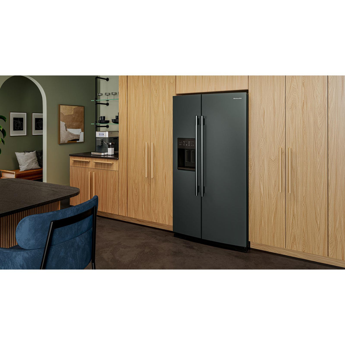 KitchenAid 36" 20.8 Cu. Ft. Juniper Counter-Depth Side-by-Side Refrigerator - KRSC536RJP