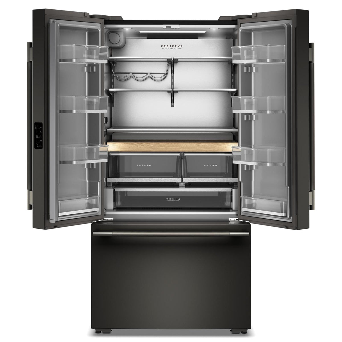 KitchenAid 36" 24.8 Cu. Ft. Black Ore Counter-Depth French Door Refrigerator with Internal Water Dispenser – KRFC336SBE