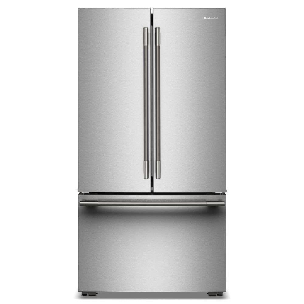 KitchenAid 36" 24.8 Cu. Ft. PrintShield Stainless Steel Counter-Depth French Door Refrigerator with Internal Water Dispenser – KRFC336SPS