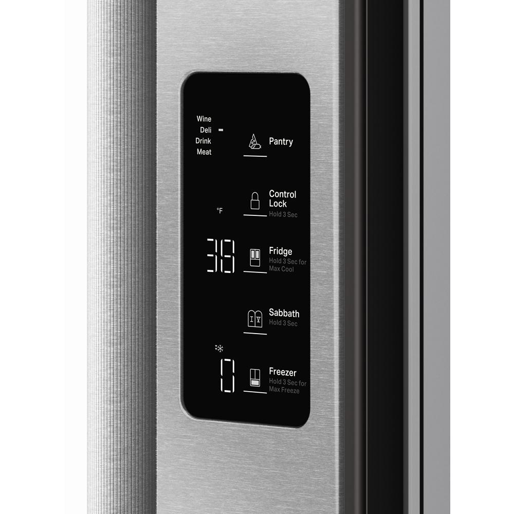 KitchenAid 36" 24.8 Cu. Ft. PrintShield Stainless Steel Counter-Depth French Door Refrigerator with Internal Water Dispenser – KRFC336SPS