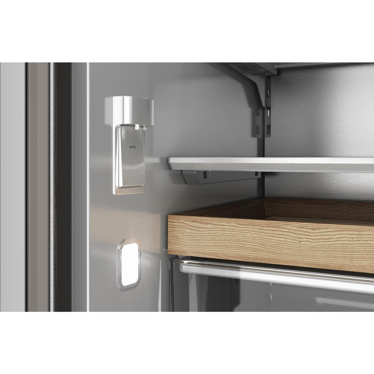 KitchenAid 36" 24.8 Cu. Ft. PrintShield Stainless Steel Counter-Depth French Door Refrigerator with Internal Water Dispenser – KRFC336SPS