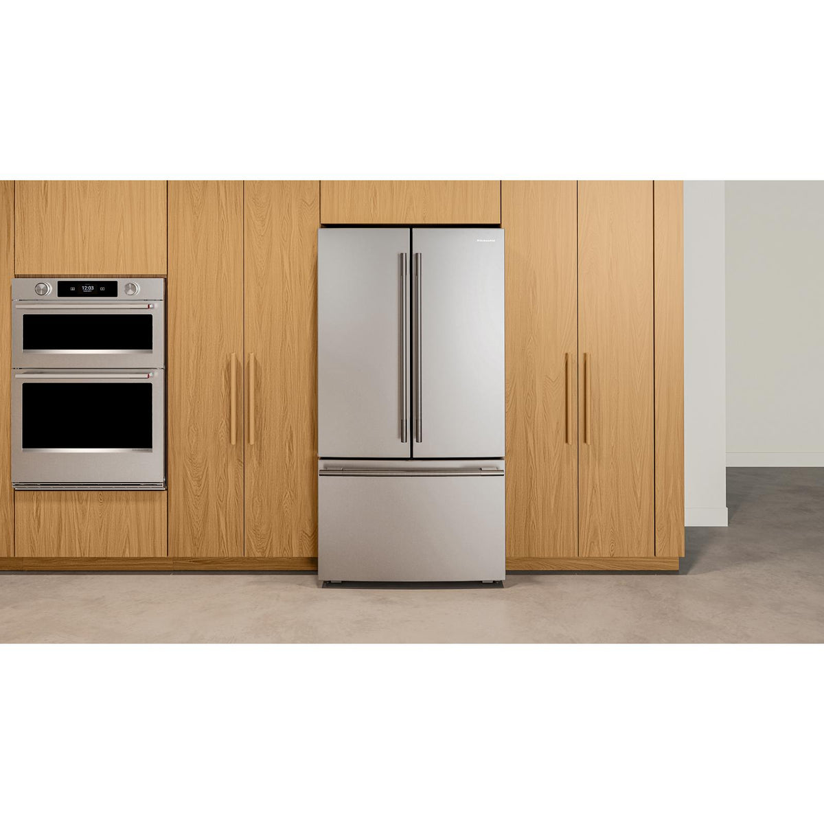 KitchenAid 36" 24.8 Cu. Ft. PrintShield Stainless Steel Counter-Depth French Door Refrigerator with Internal Water Dispenser – KRFC336SPS