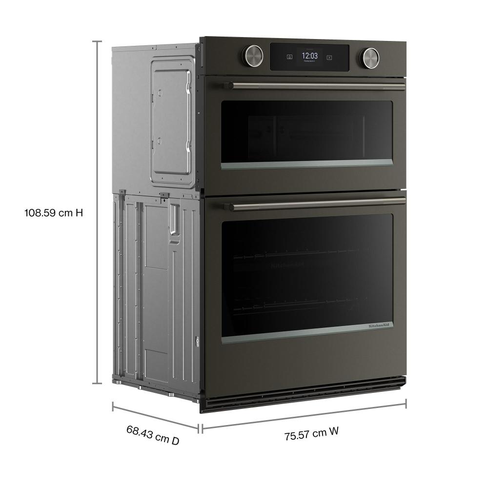 KitchenAid Black Ore 30" Wall Oven with Microwave with Intelligent Cooking Camera (5 cu ft) - KOEC930SBE